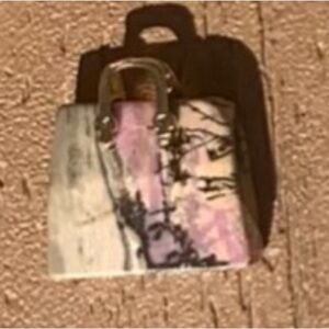 🆕RHODONITE JASPER GENUINE NATURAL STONE QUARTZ CARVED PURSE BAG TOTE CHARM #3